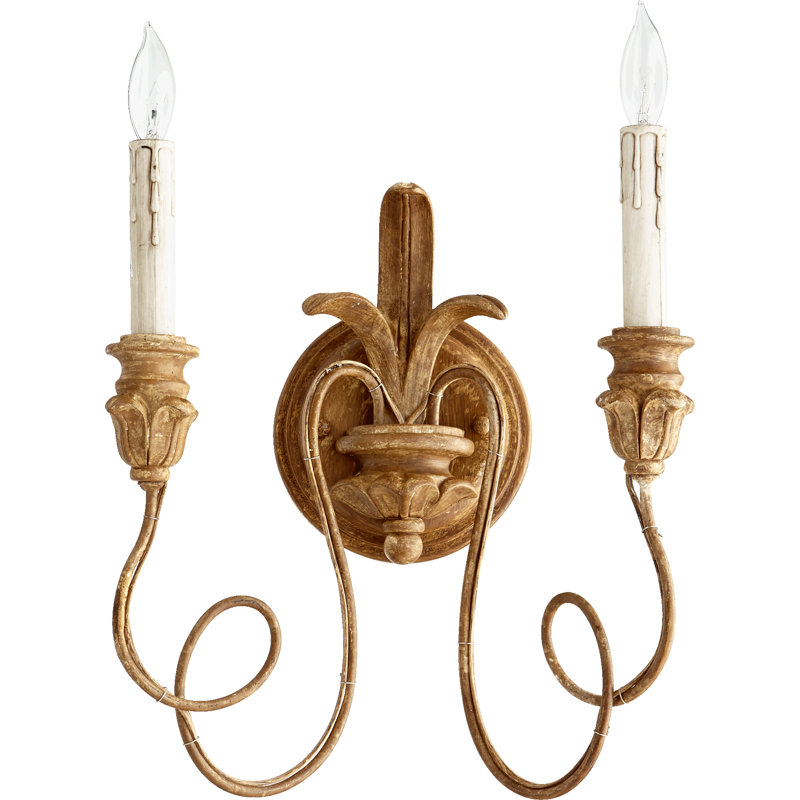 Solange Steel Candle Wall Light, French Umber
