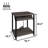 Simple Bedside Table with Open Storage Shelf, Charging Station, Easy to Assembly-200053755