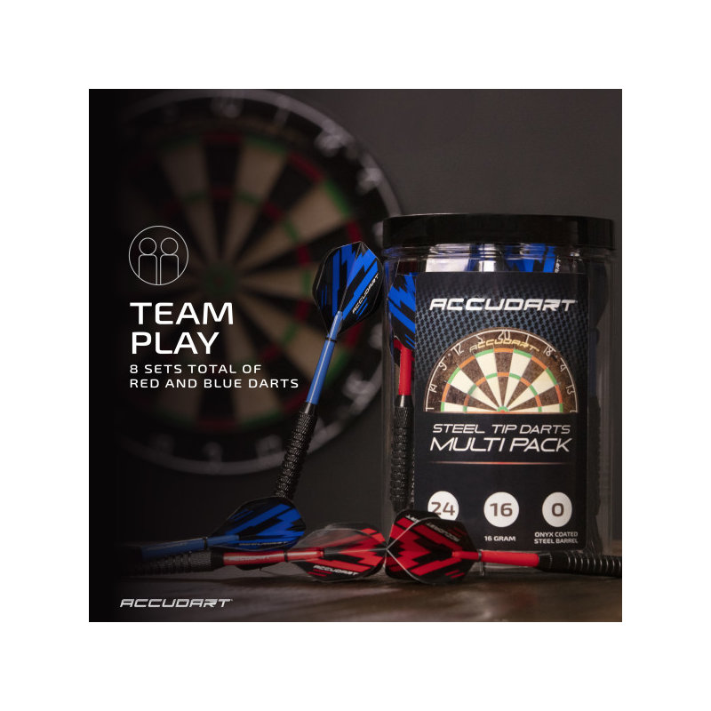 Emballage multiple de 24 pointes en acier Accudart