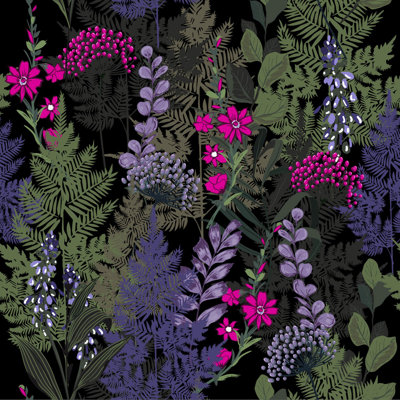 Panneau de fleurs de forêt L 10,4 pi x l 125 po
