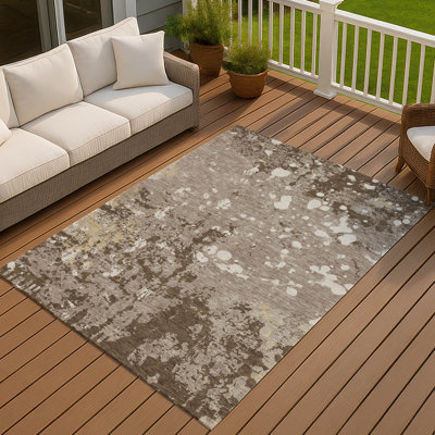 Tapis abstrait lavable à la machine intérieur / extérieur ACN2679