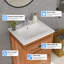 24'' Ceramic Single Bathroom Vanity Top with Sink Only and Overflow