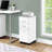 File Cabinet, Rolling Mobile, Storage Drawers, Printer Stand, Office, Work, White Laminate, Contemporary, Modern