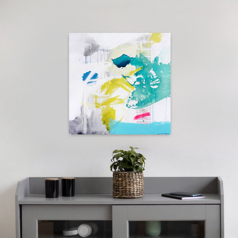 Geologias, art abstrait contemporain, H 18 po x l 18 po
