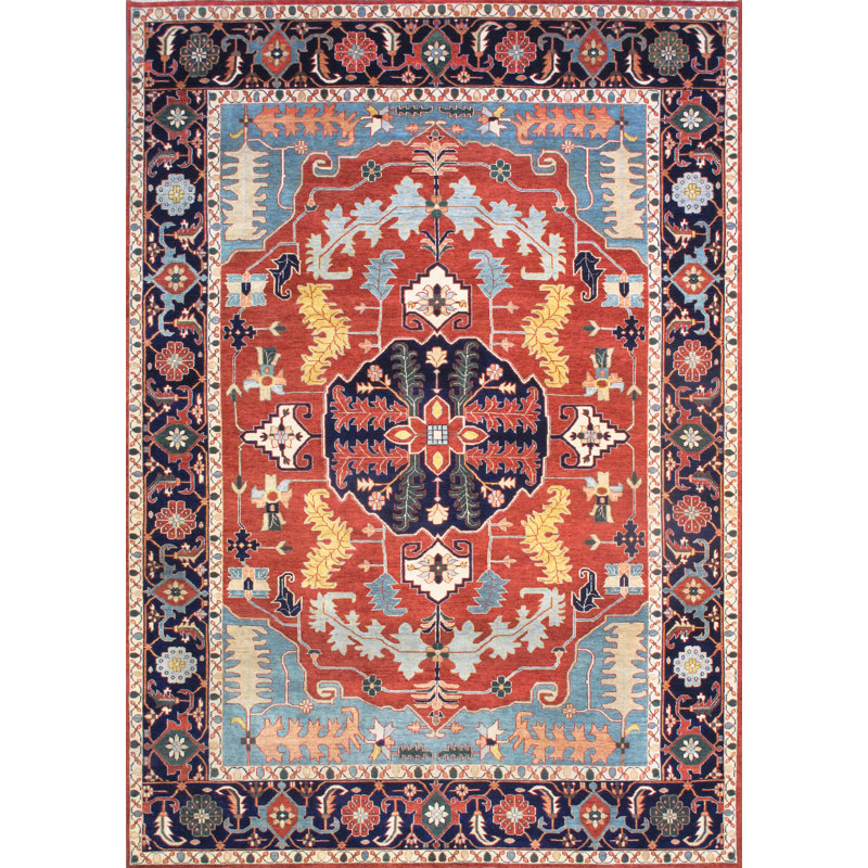 Serapi Hand Knotted Wool Oriental Area Rug, Rectangle 5' x 7'