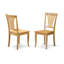 L'ensemble de meubles de salle à manger 3 pièces contient une table de cuisine rectangulaire avec Dropleaf et 2 chaises de salle à manger rembourrées en tissu de lin, 36 x 54 pouces, chêne-106903392-109973527-131372510