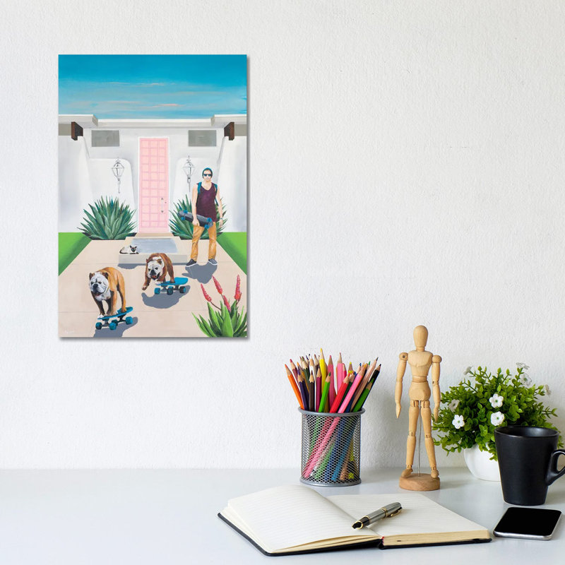 Skate Boys by Dan Nelson - Wrapped Canvas Painting, 20.32 cm H x 30.48 cm W