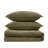 Brooklyn Loom Matte Cotton Velvet Wavy Square Stitch Quilt Set-118624103-118624101