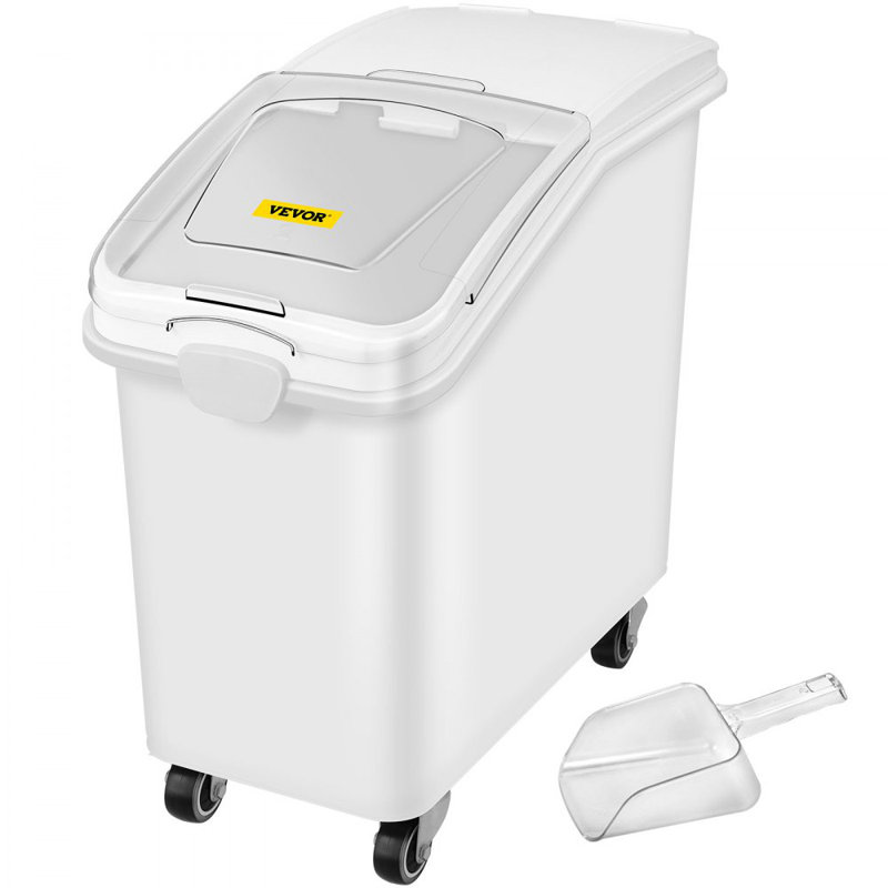 Contenant alimentaire 27 gallons, contenant 500 tasses avec pelle et couvercle coulissant, contenant commercial idéal pour la cuisine