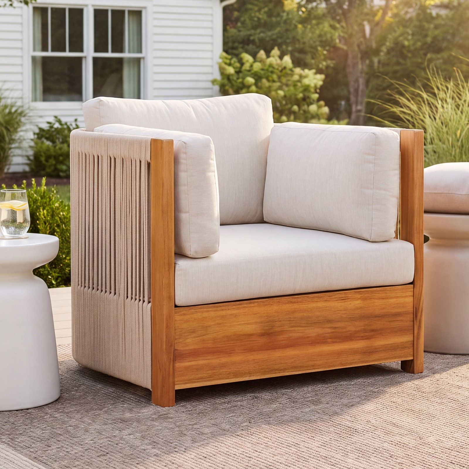 Layton Acacia Patio Lounge Chair