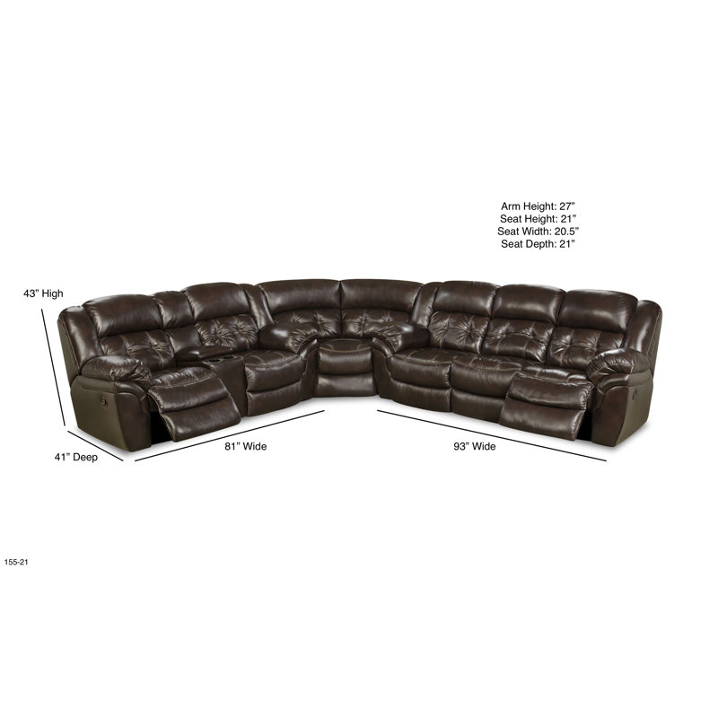 Canapé modulaire inclinable Taylorann, Espresso