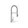 Kohler Tone Single Handle Semi-Professional Pre-Rinse Kitchen Sink Faucet with Three-Function Pull Down Sprayer
