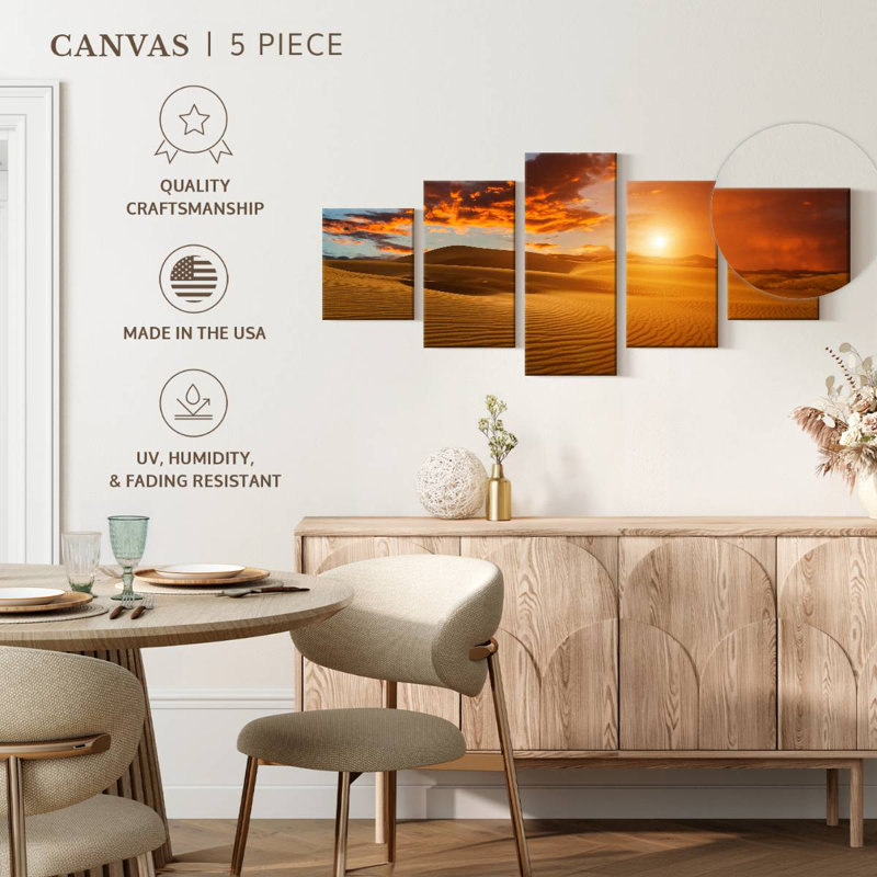 Sahara Desert Sundown, 24" H x 55" W