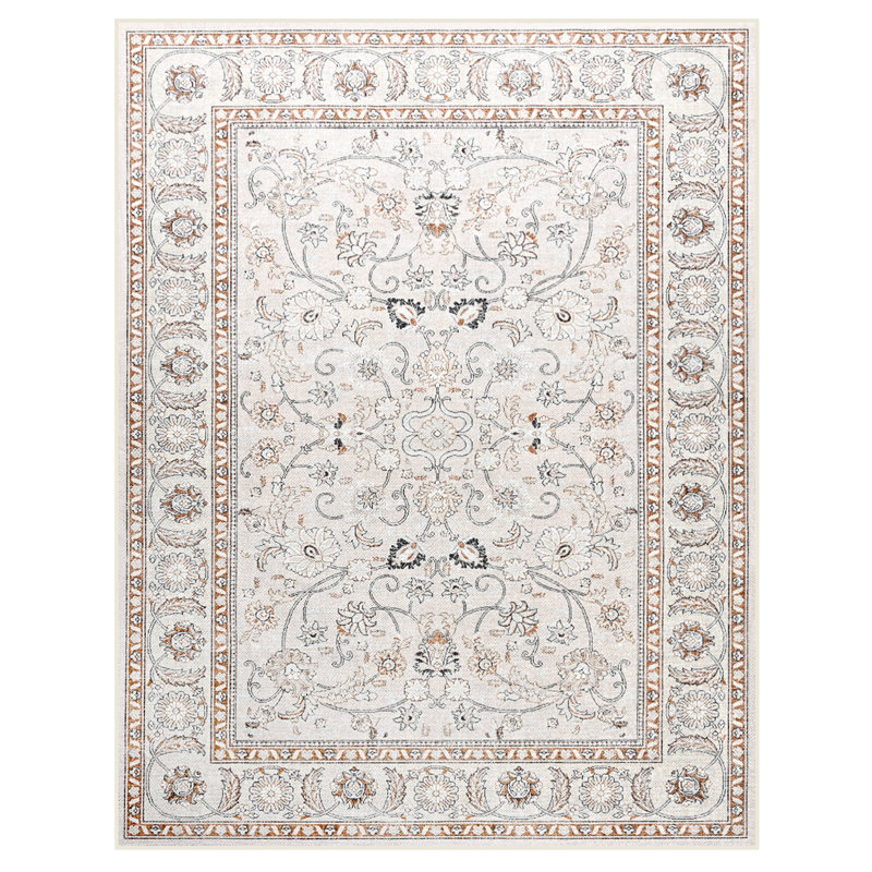 Fillender Washable Oriental Indoor Rug, Rectangle 5' x 8'