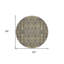 Tapis d'intérieur rond 8 po rond gris marocain lavable antidérapant