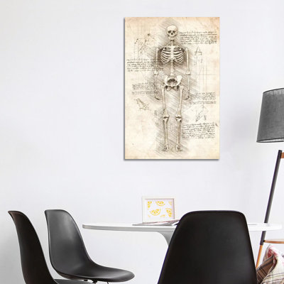 Human Skeleton by Cornel Vlad - Wrapped Canvas Print