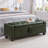 48" Ottoman Bench with Storage, Bench for Bedroom,Living Room,Hallway, Upholstered Tufted Faux Leather PU Ottoman Dark Green-1911840413