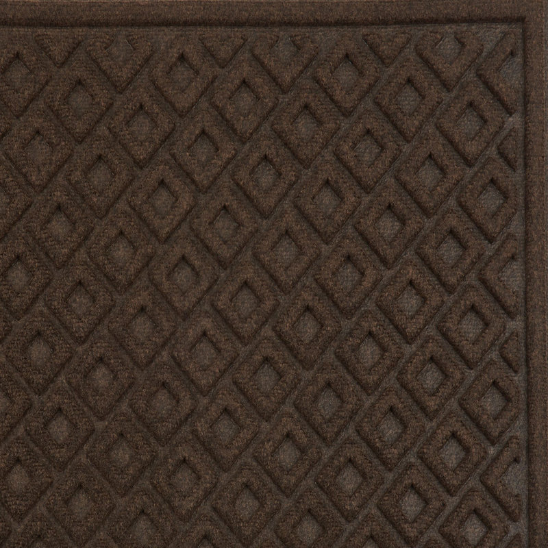 Faine Non-Slip Geometric Outdoor Doormat, Walnut