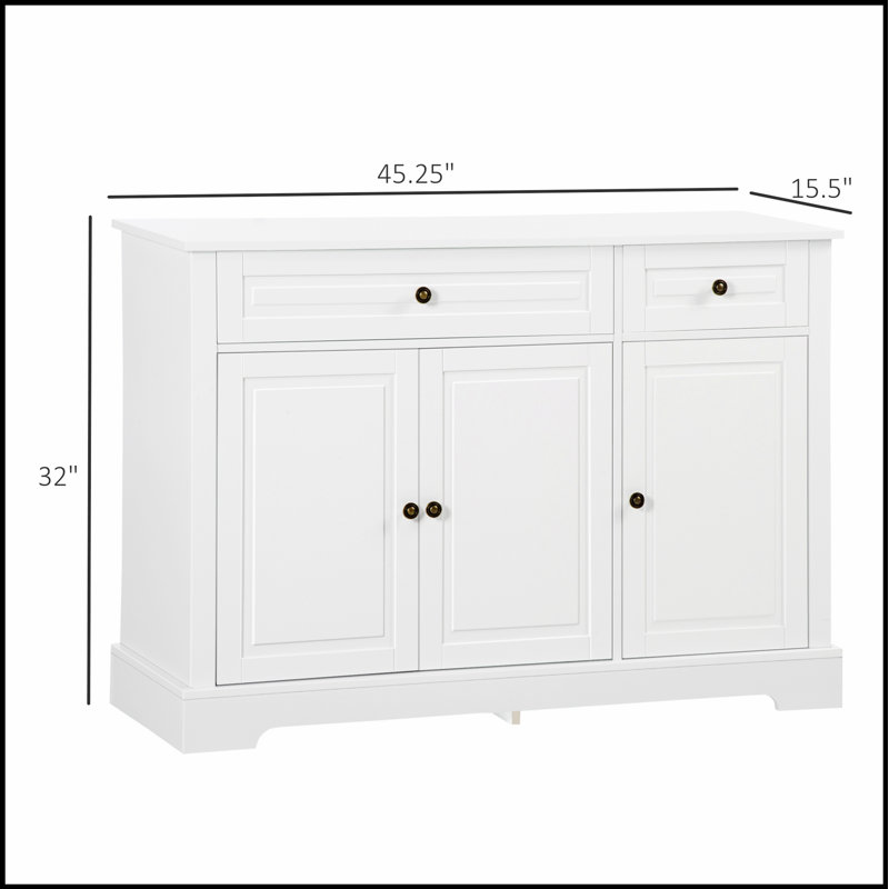 Buffet polyvalent avec tiroirs, tablettes réglables et conception moderne pour la cuisine et la salle à manger