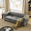 Canapé Chesterfield capitonné rembourré 3 places en polyuréthane avec accoudoirs cloutés-1921136796
