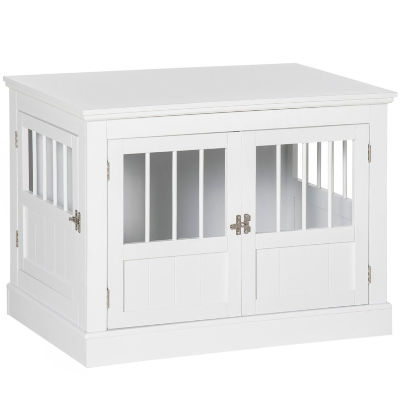 Table de bout avec cage triple pour chien PawHut