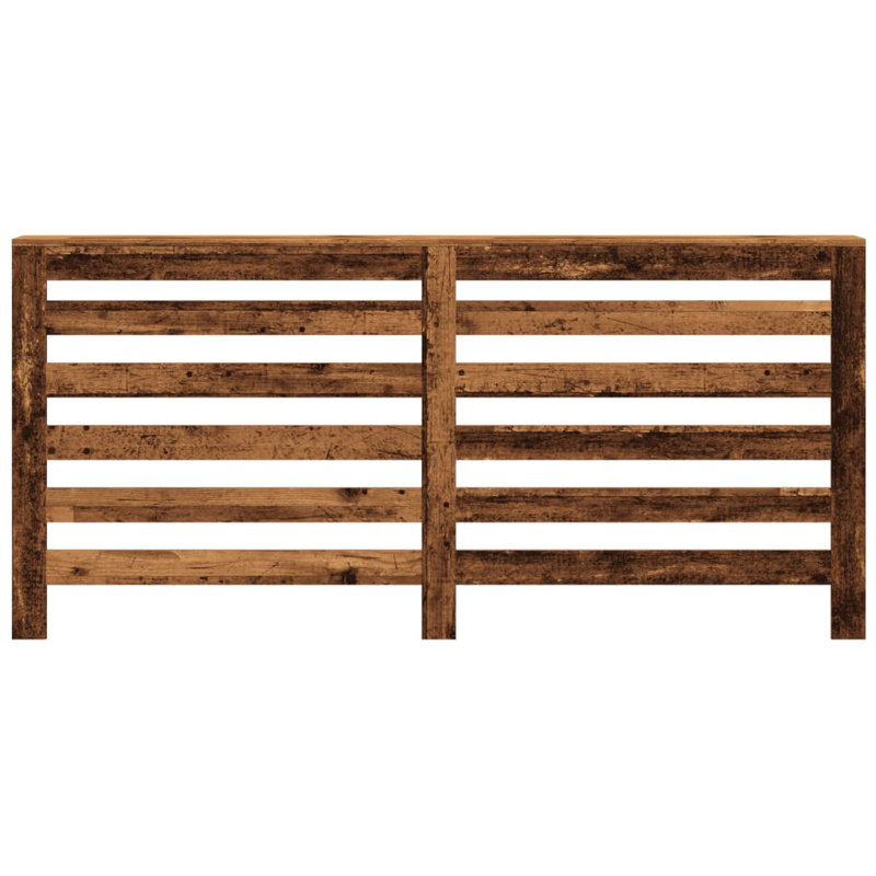 Extra Large Radiator Cover, Old Wood, 175 x 20 x 82 cm, Horizontal Slats