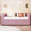 Lit de jour ergonomique simple en rose avec 2 tiroirs pour la chambre à coucher 3 - 4 et une chaleur douillette-467179844