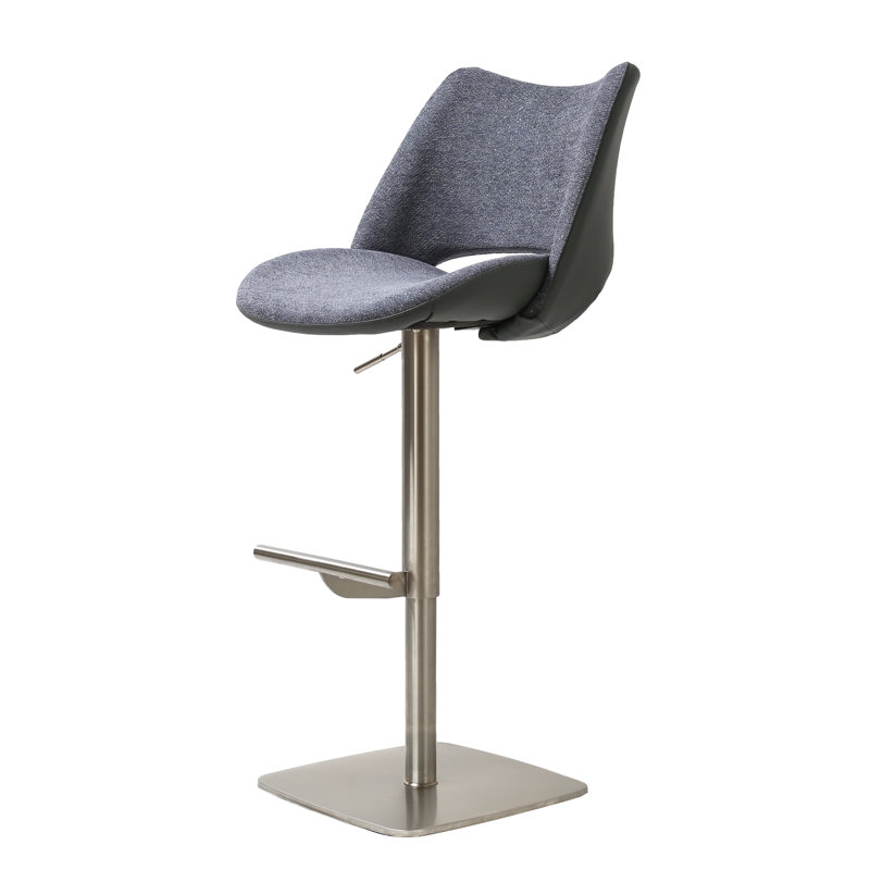Vanlue Barstool, Black/Silver