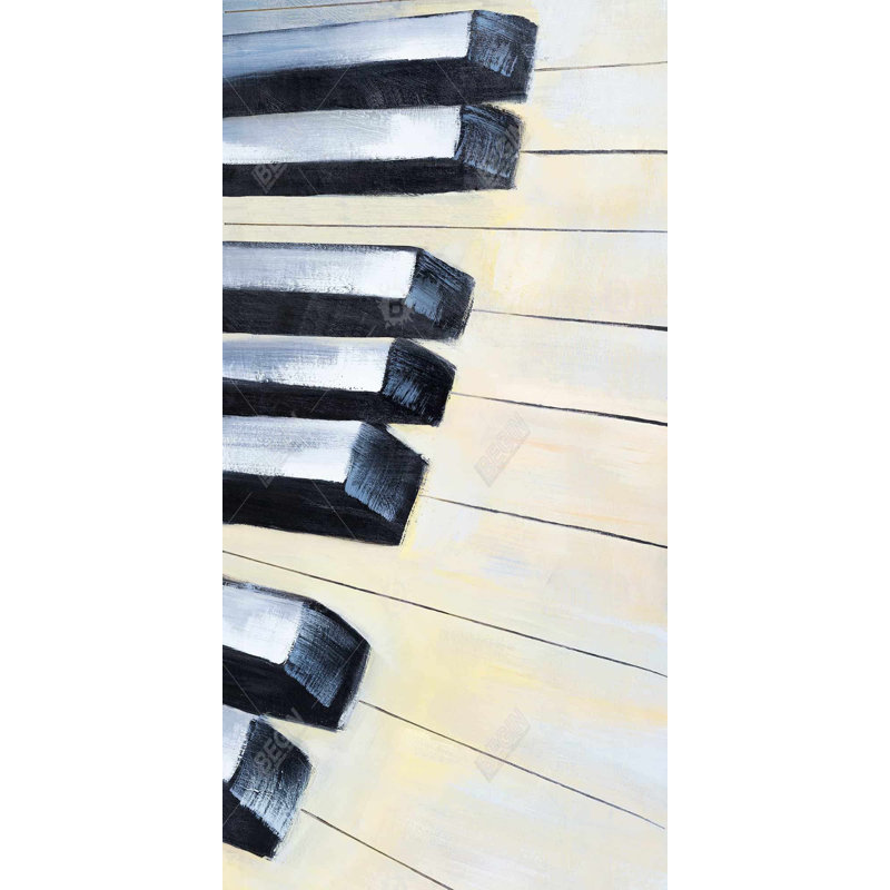 Piano Gros plan - Toile encadrée beige pour la décoration intérieure