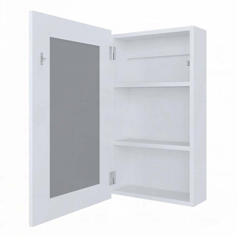 Pharmacie avec miroir inclus, Blanc