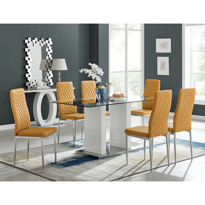 Chowchilla Dining Set with 6 Chairs
