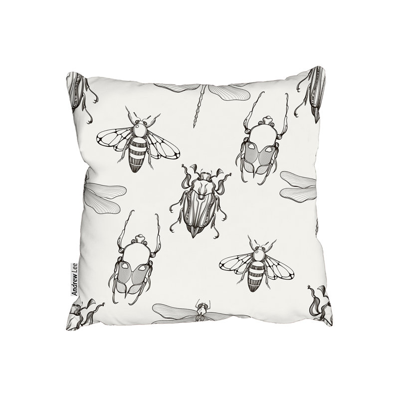 Sketch of Scarab Beetle Cushion Cover, 45cm x 45cm