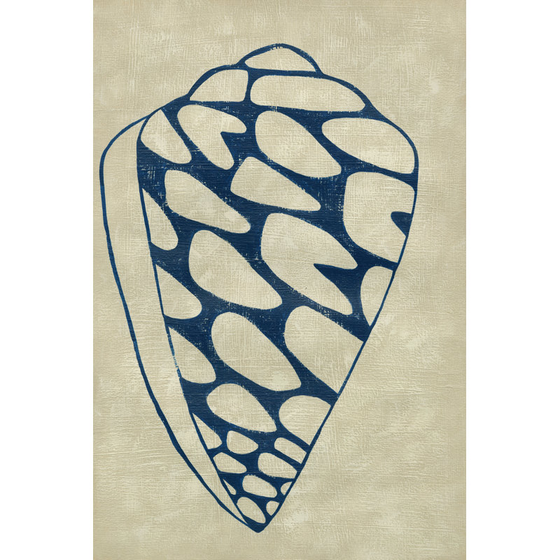 Indigo Shell IV by Chariklia Zarris - Wrapped Canvas Print, 46cm H x 30cm W x 3.8cm D