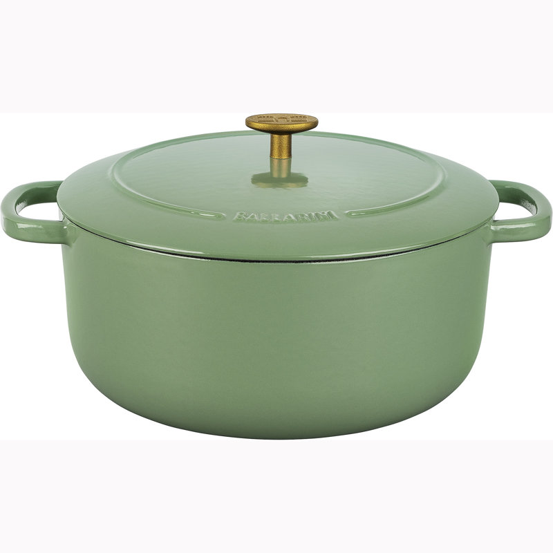 Ballarini Bellamonte Cast Iron Round Dutch Oven, 7.6 qt, Saggio Green