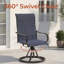 Ensemble de 4 chaises de patio pivotantes pour l'extérieur, à 360 ° avec dossier haut de 24 po et accoudoirs ergonomiques, meubles toutes saisons avec structure robuste, pour pelouse, jardin, 330 lb (table non incluse)-1875518564-1864701758-1875752055