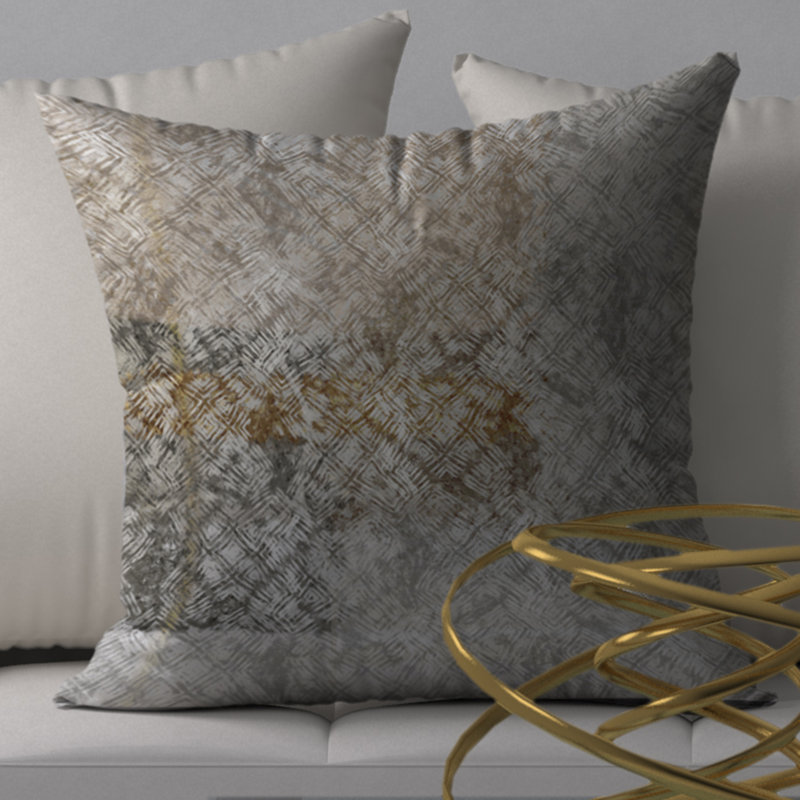 Abstract Reversible Throw Pillow, 20" x 20"