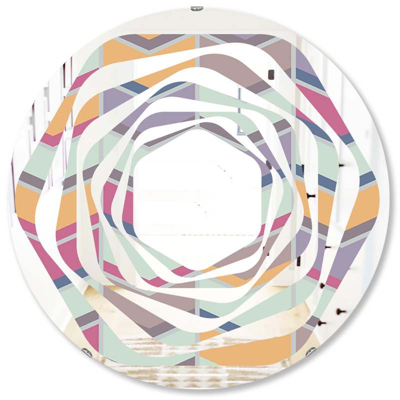 Miroir mural Whirl Abstract Design X, H 31,5 po x l po