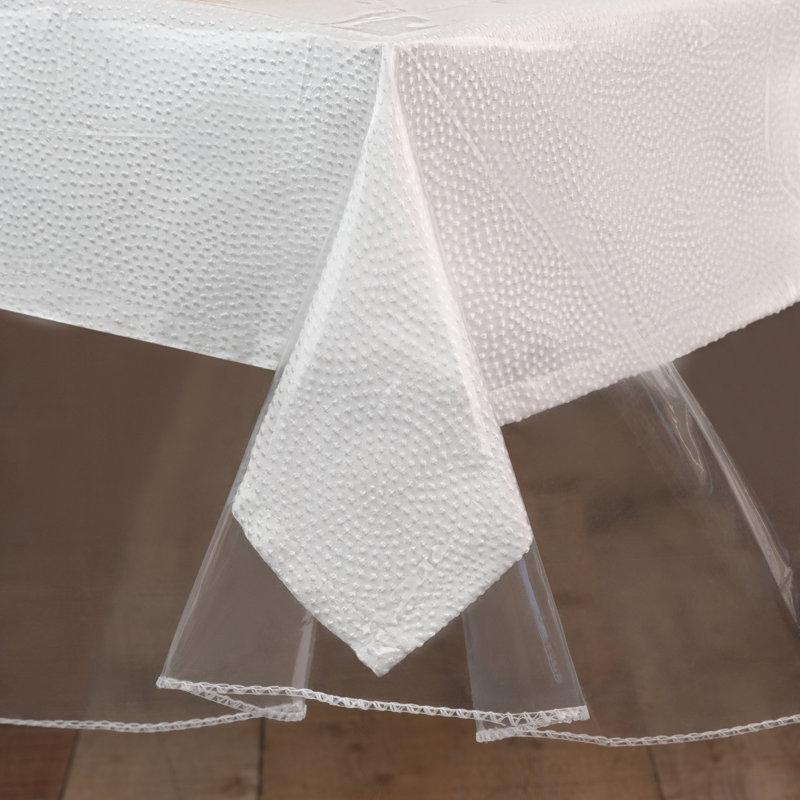 Protecteur de nappe en plastique transparent 60 po x 108 po oblong, L 108 po x L 70 po