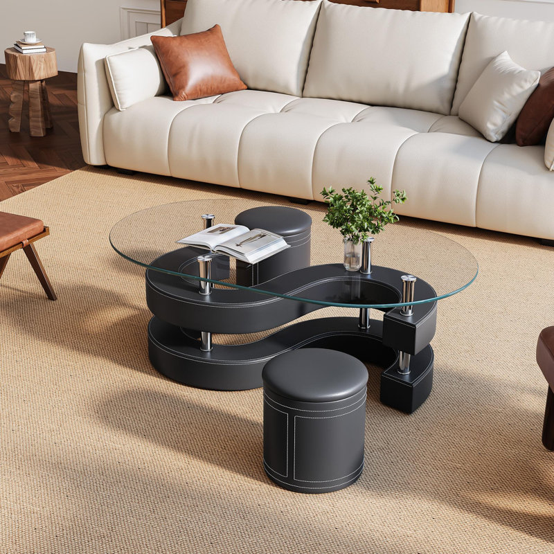 Table basse Addaly, Noir