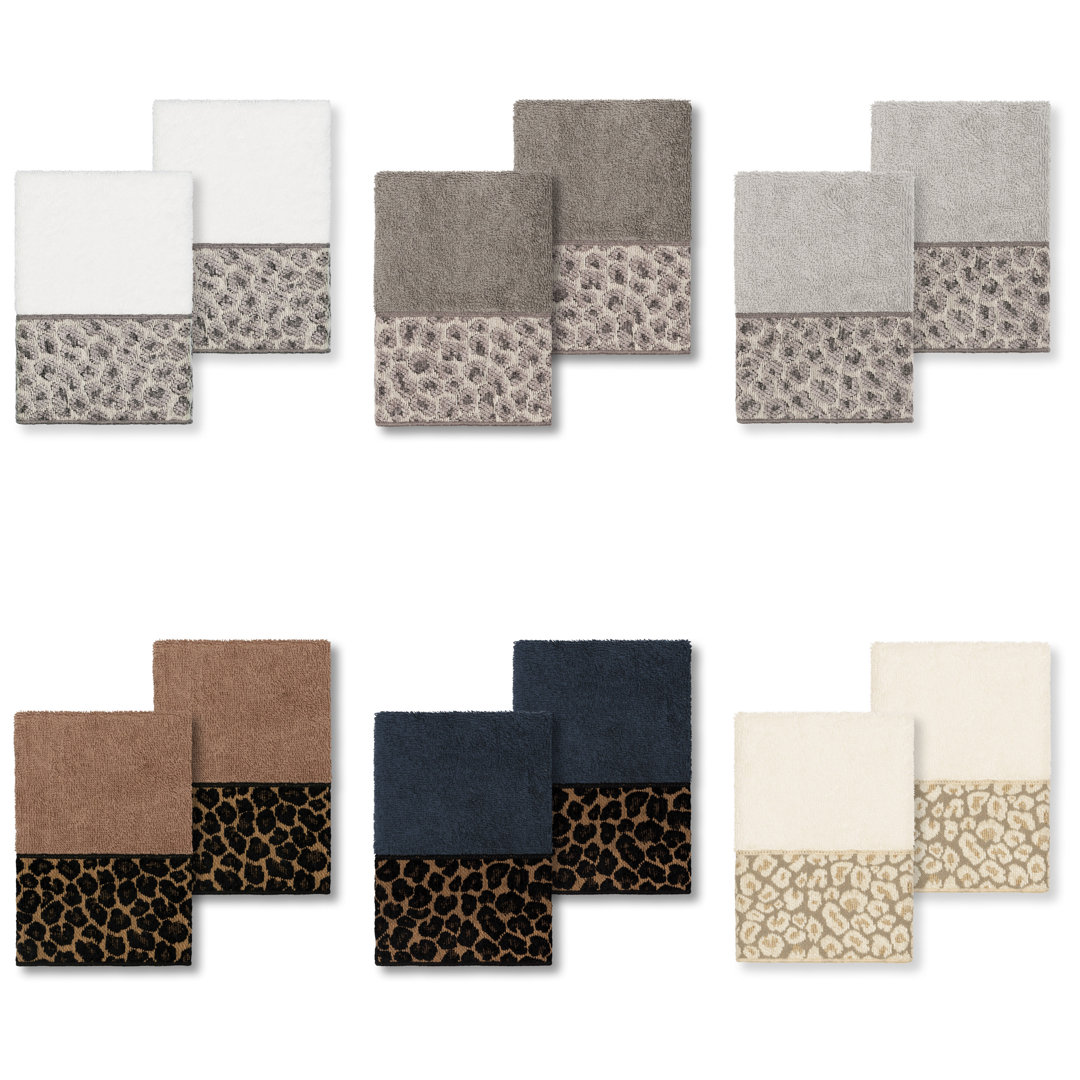 Spots Turkish Cotton Washcloth (Set of 2) Linum Home Textiles 