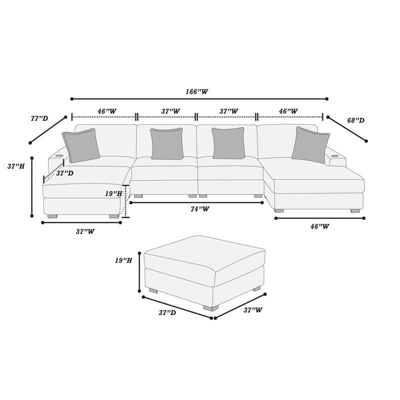 Ensemble modulaire 6 pièces Vergil