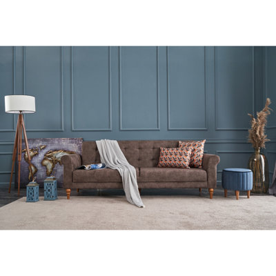 Upholstered 87.8 " Polyester Sofa Bed