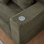 Canapé modulaire profond en velours côtelé avec porte-gobelets, aucun assemblage requis-1695594481