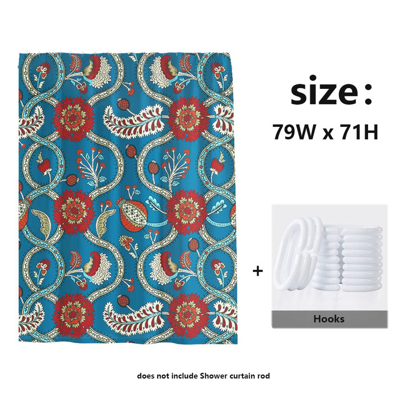 Rideau de douche en polyester, H 71 po x l 79 po