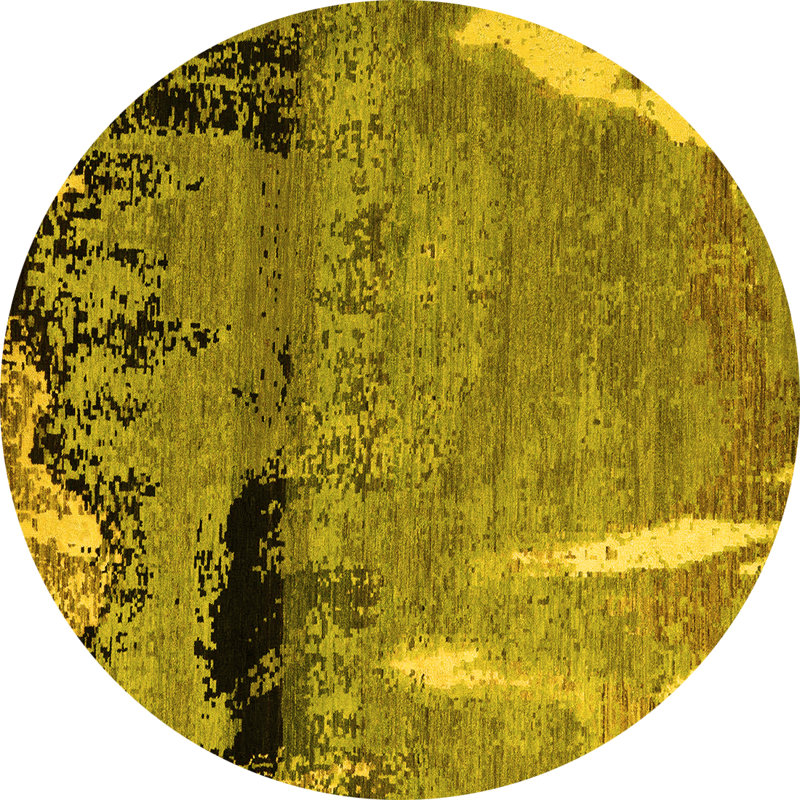 Jadhiel Washable Abstract Indoor Rug, Round 4'