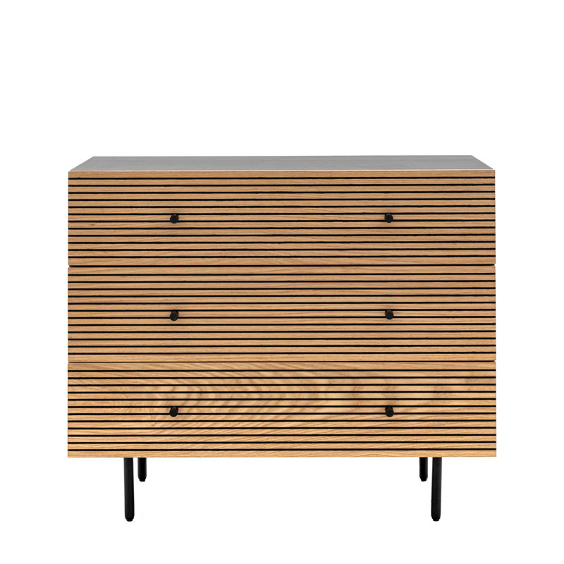 Centrahoma 3 Drawer 75Cm W Dresser, Brown