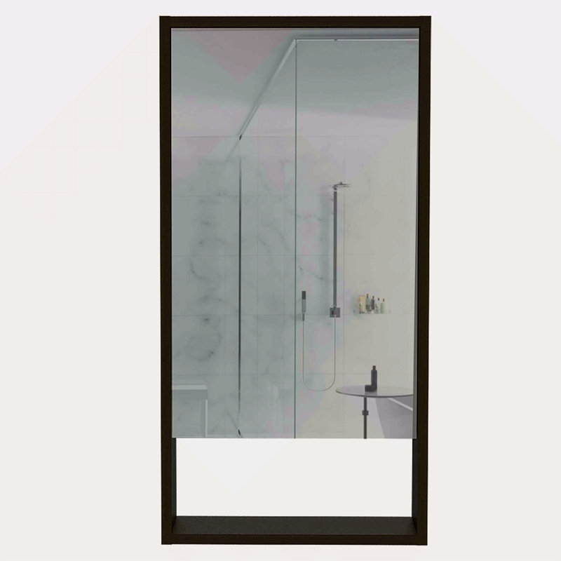 Rectangle Medicine Cabinet With Mirror, Black