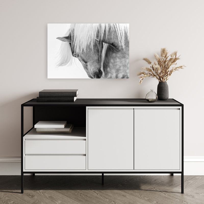 Serene Horse Portrait Elegant Peaceful Serene Horse Portrait, art mural