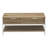 Carissa Bungalow Rectangular Coffee Table with Storage Shelf and 2 Drawers Rustic Wood Grain Woven Front and Metal-1965509434