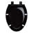 Heavy Duty Slow-Closing Elongated Toilet Seat - Black-117795414